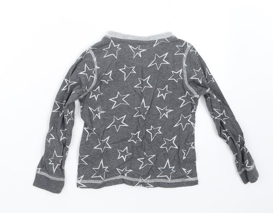 TU Girls Grey Geometric Top Pyjama Top Size 3-4 Years