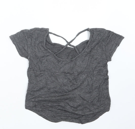 Young Dimension Girls Grey Basic T-Shirt Size 8-9 Years