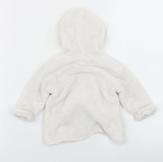 Baby Baby White Solid Kaftan Robe Size 6-9 Months