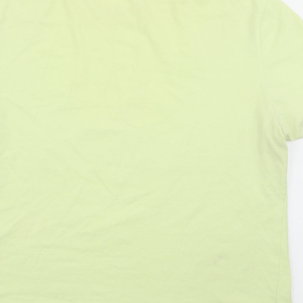 Jonelle Womens Green Basic T-Shirt Size L