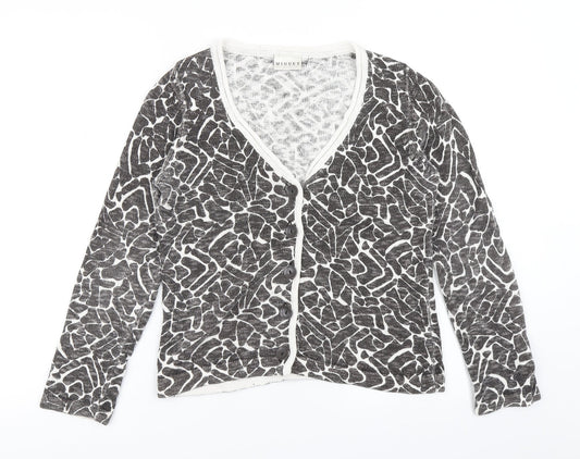 Womens UK Size 8 Minuet Brown Cardigan Jumper