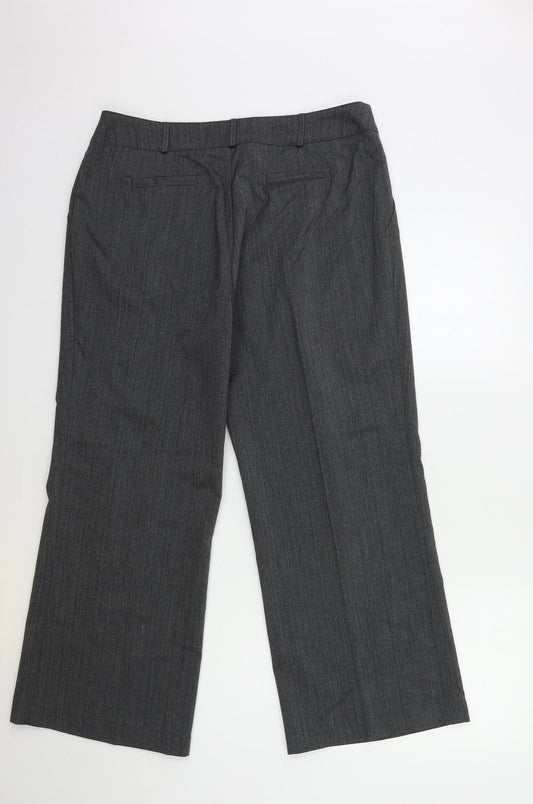 WOMEN ONLY Womens Grey Trousers Size 14 L28 in