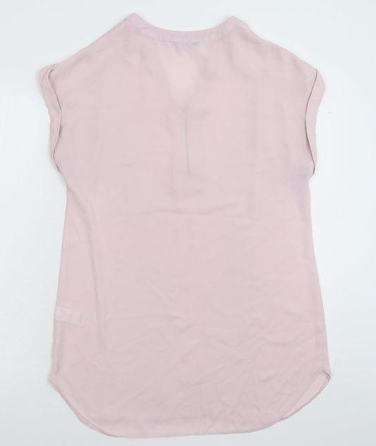 F&F Womens Pink Satin Basic Blouse Size 10