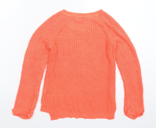 Blue Zoo Girls Pink Knit Pullover Jumper Size 9-10 Years