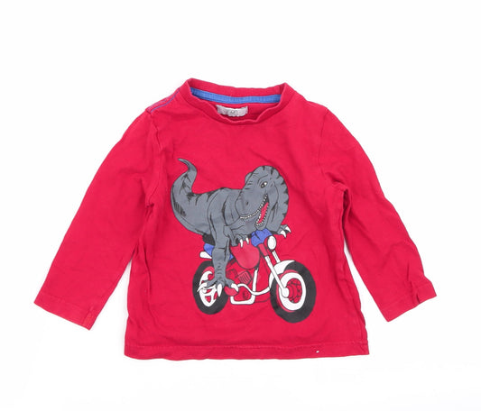F&F Boys Red Solid Babydoll Pyjama Top Size 18-24 Months