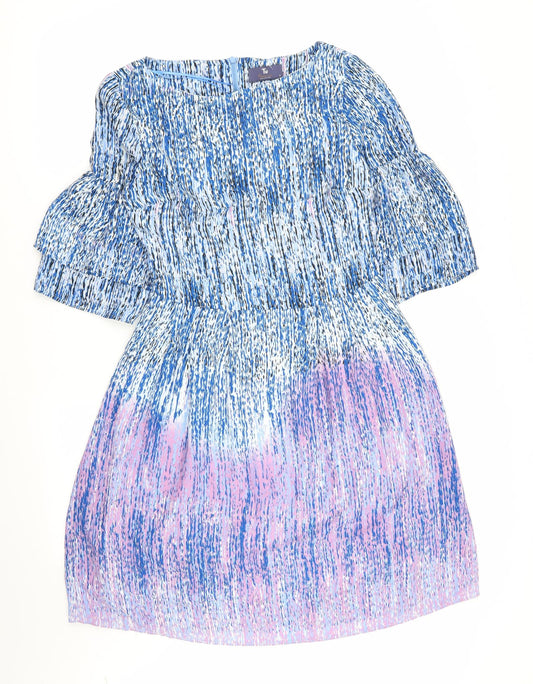 Tu Womens Multicoloured Geometric Fit & Flare Size 8