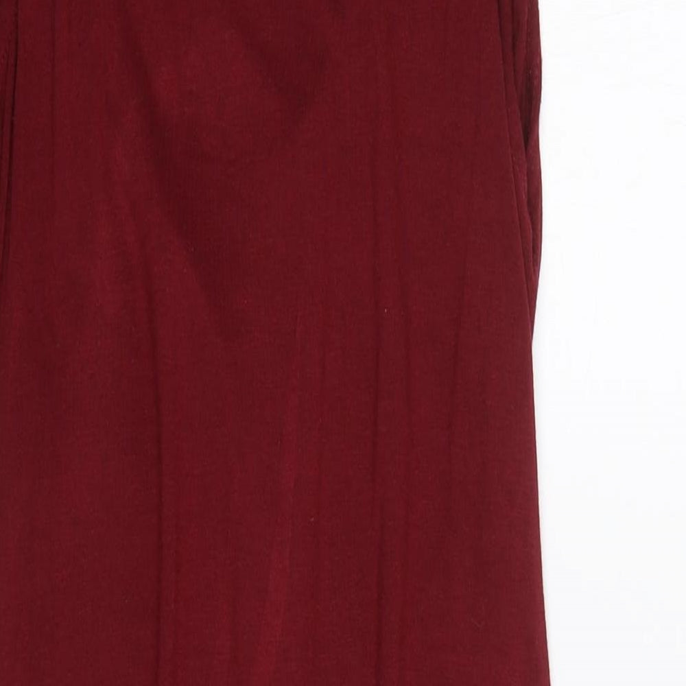 PRETTYLITTLETHING Womens Red Wrap Dress Size S