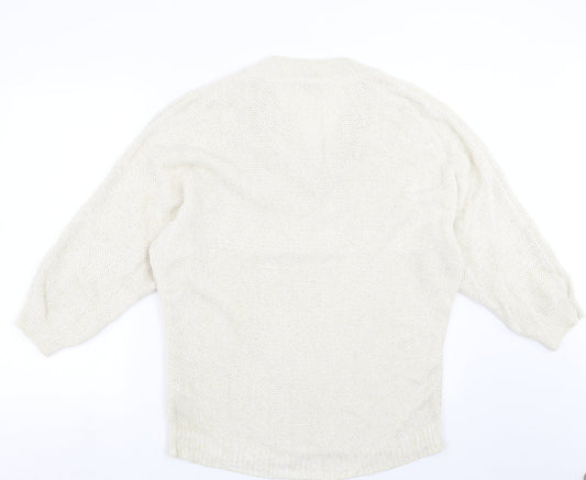 George Womens Beige Knit Pullover Jumper Size 16
