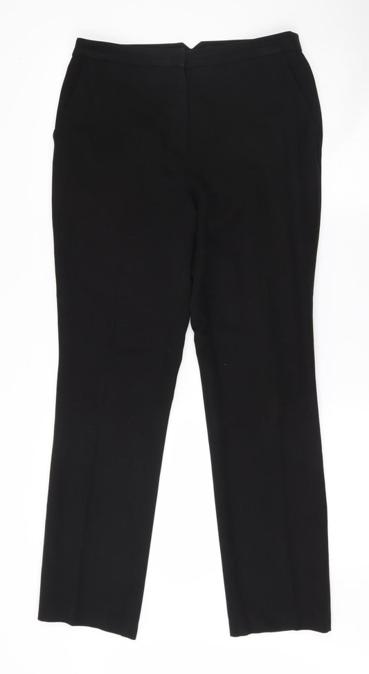 Womens UK Size 8 Matalan Regular Fit Black Trousers