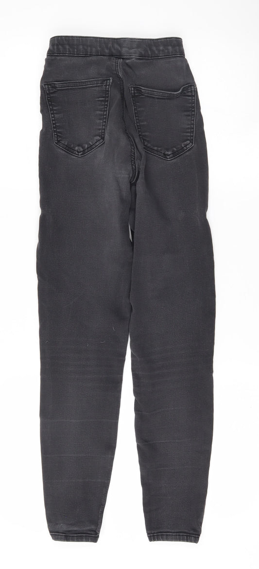 Womens UK Size 25 in Topshop Regular Fit Skinny Black Jeans