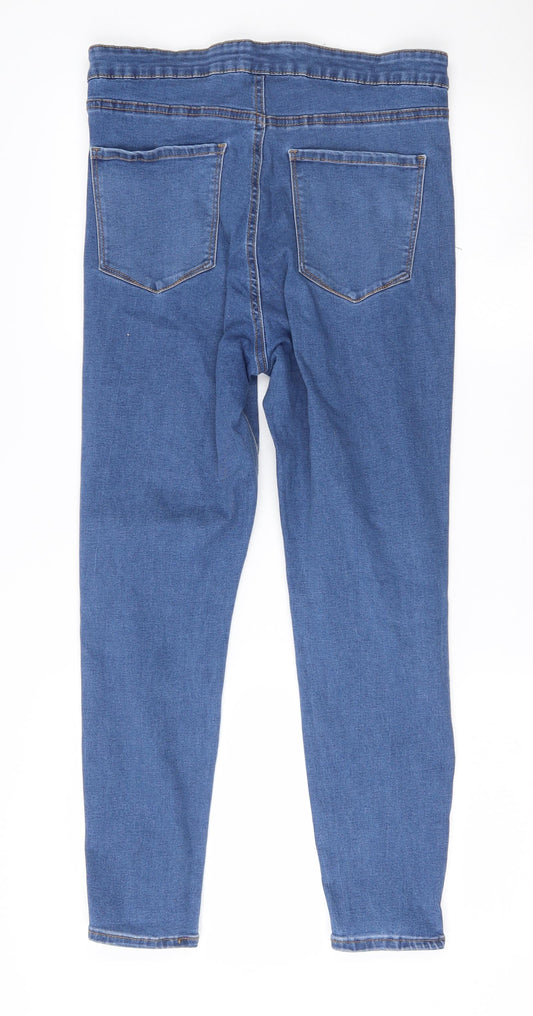 Denim & Co. Womens Blue Skinny Jeans Size 14 L24.5 in