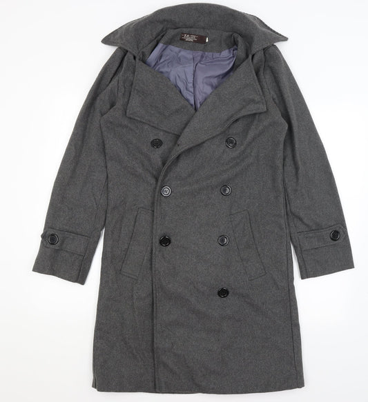1990 Womens Grey Overcoat Coat Size M