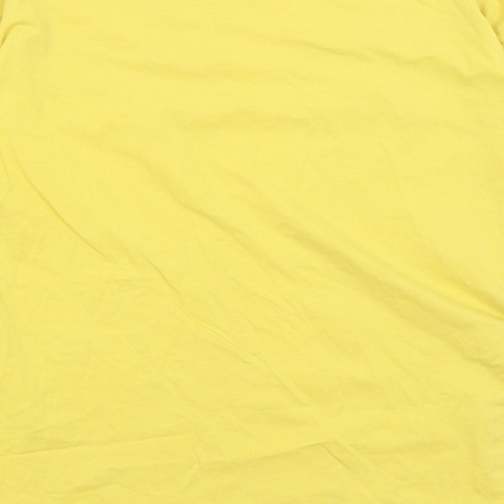 Womens UK Size 2XS Disney Yellow Basic T-Shirt