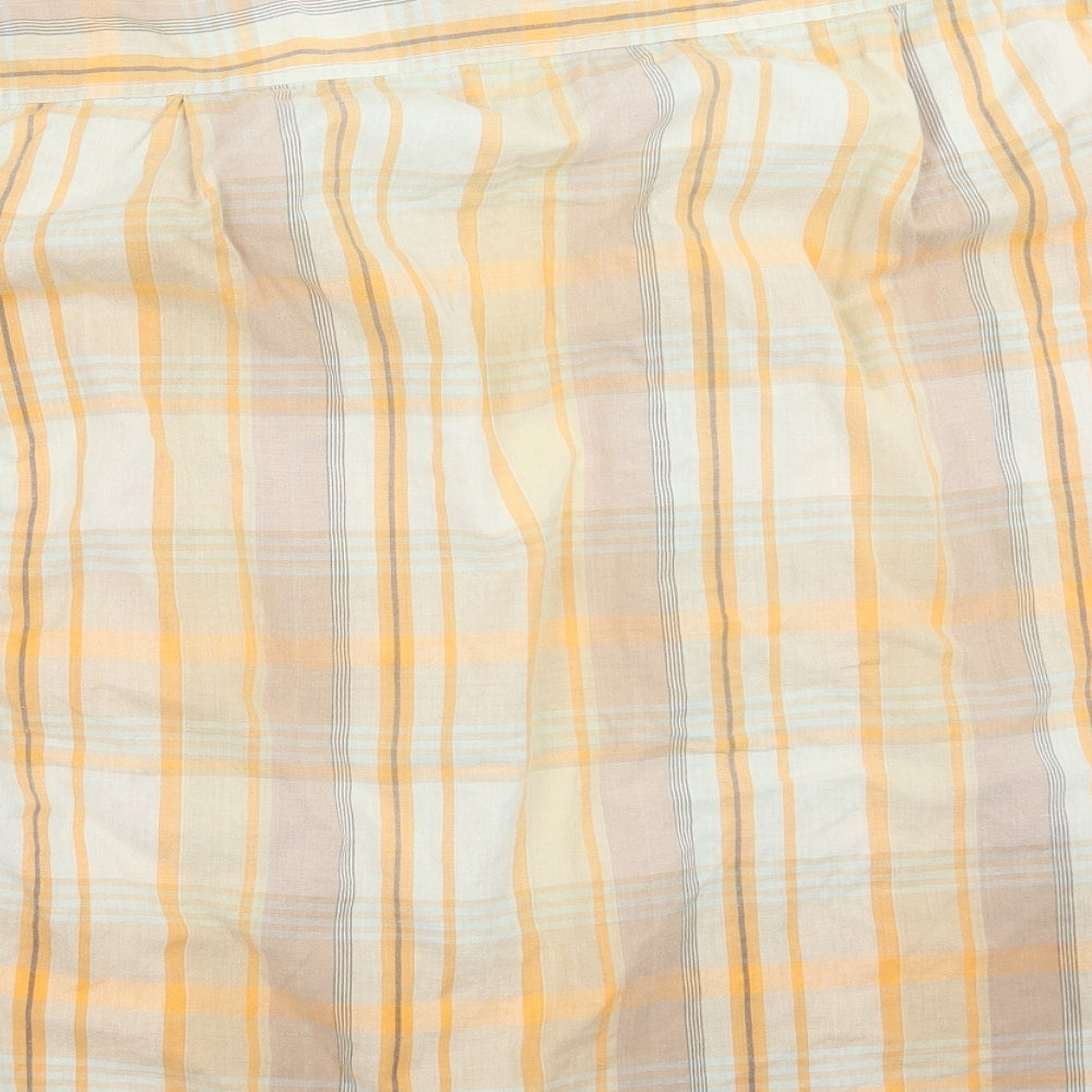 Waste monde Mens Orange Check Button-Up Size XL