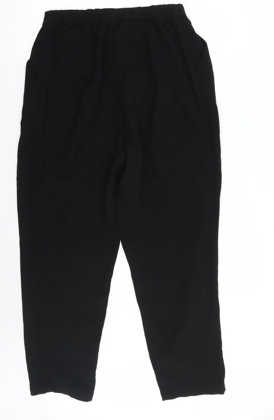 Womens UK Size 8 H&M Regular Fit Black Trousers