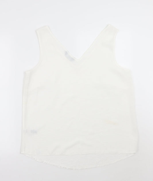 Nutmeg Womens White   Basic Blouse Size M