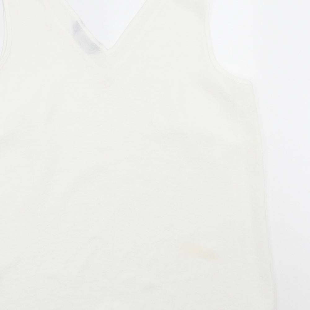 Nutmeg Womens White Basic Blouse Size M