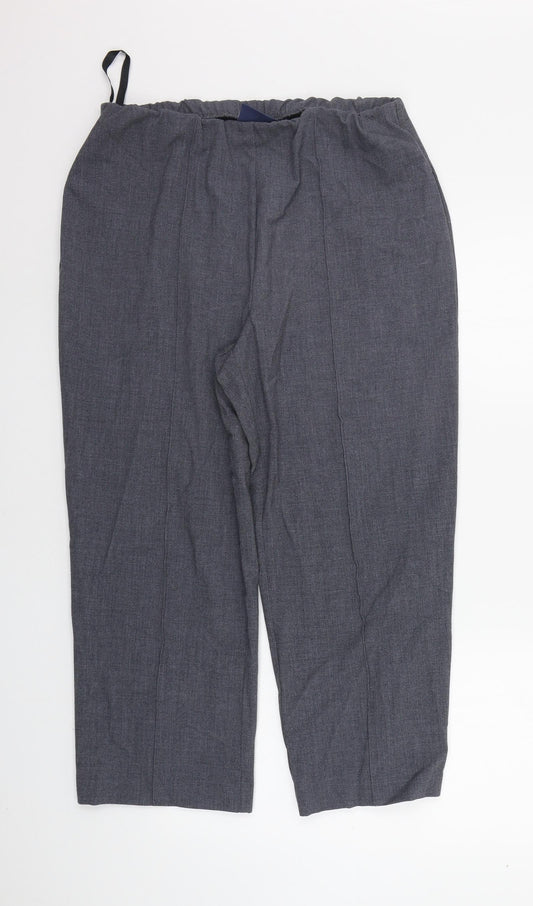Womens UK Size 14 EWM Regular Fit Grey Trousers