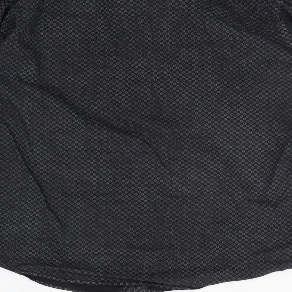 Mens UK Size 16.5 Hawkins & jenkins Black Button-Up Long Sleeve Casual Shirt