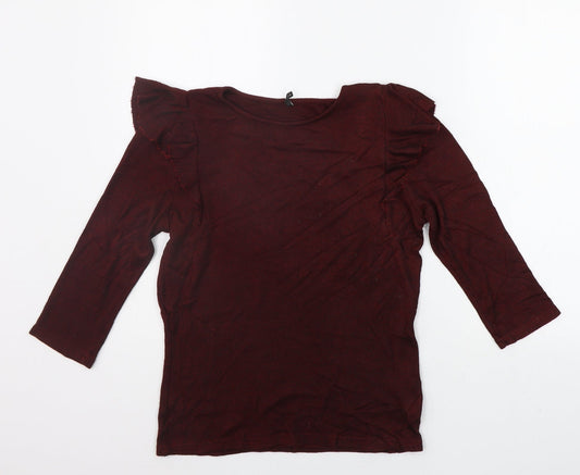 Womens UK Size S Only Purple Basic T-Shirt