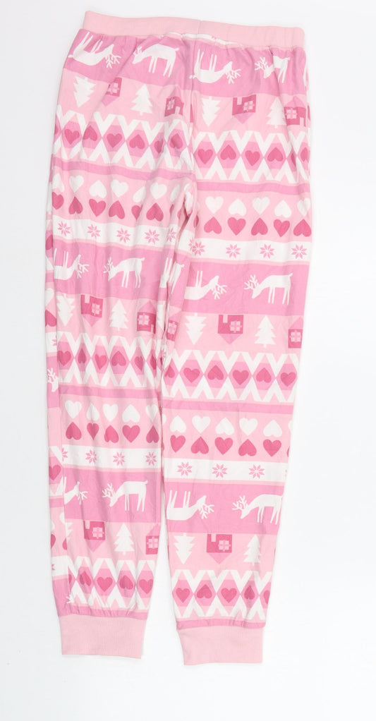 F&F Girls Pink Geometric Top Lounge Pants Size 11-12 Years