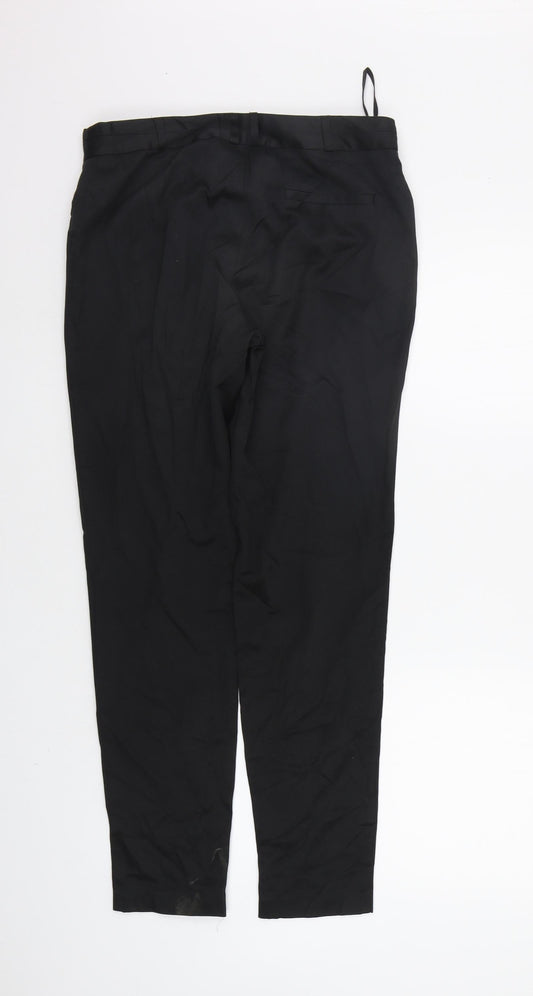 Womens UK Size 10 Dorothy Perkins Regular Fit Black Trousers