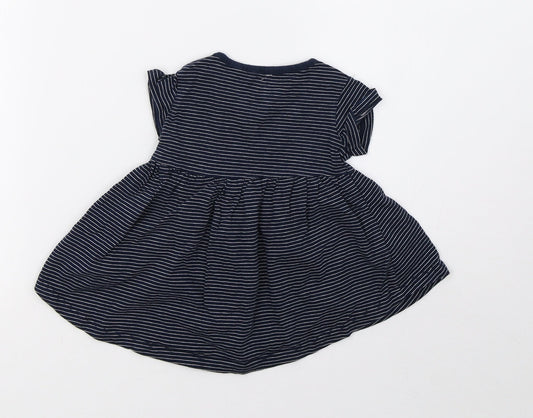 NEXT Girls Blue Striped A-Line Size 3-6 Months