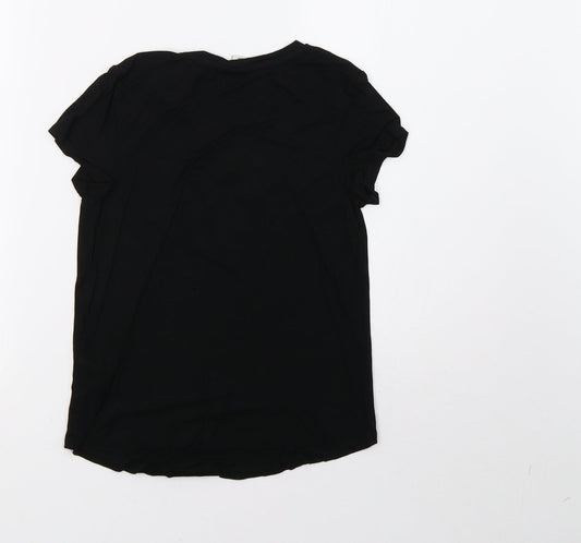 saisnburys Girls Black Basic T-Shirt Size 8 Years