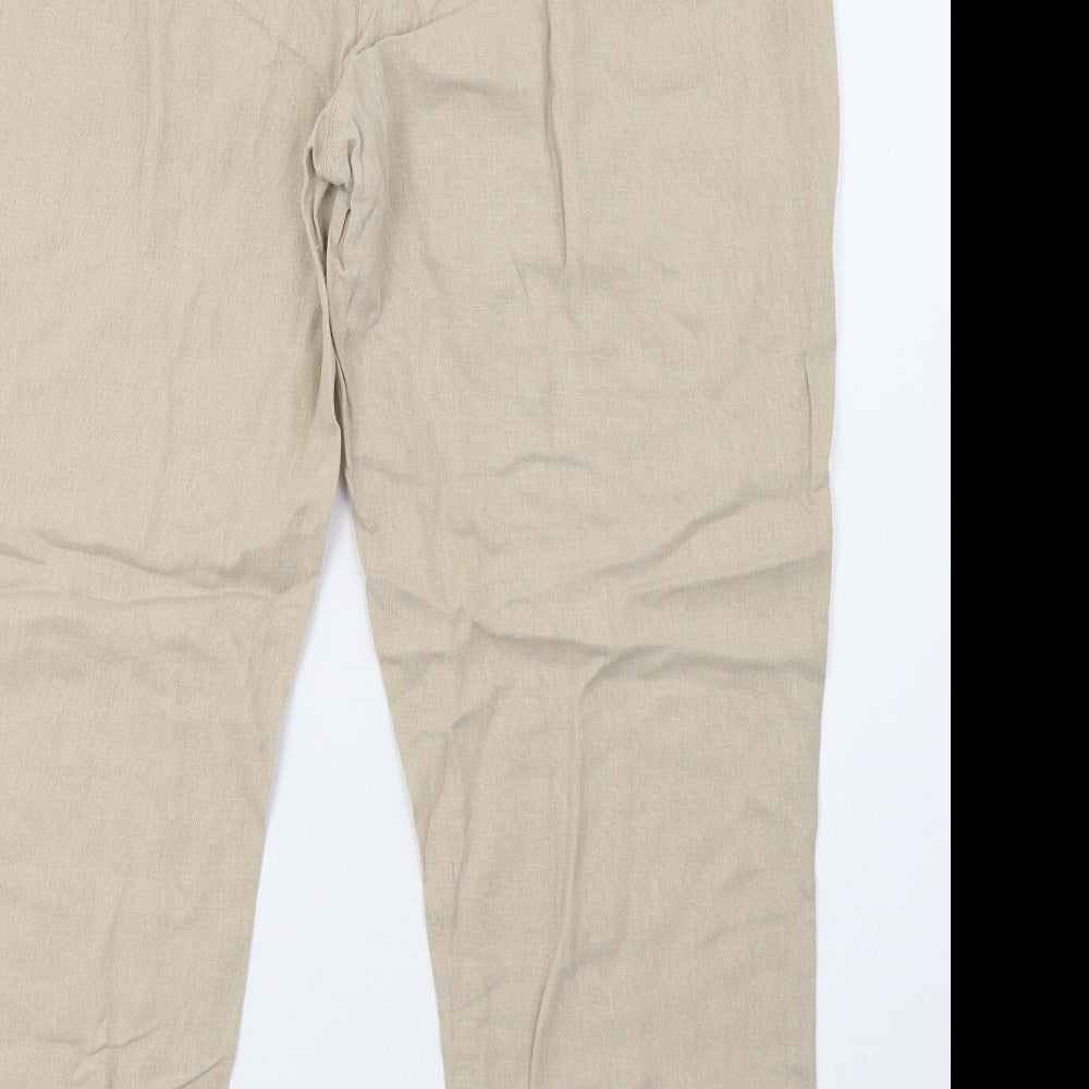 George Womens Beige Trousers Size 16 L29 in