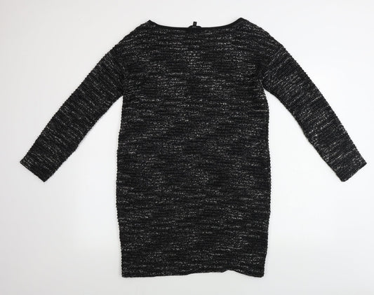 NEXT Womens Black Striped Bodycon Size 10