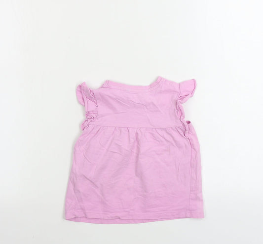 George Girls Pink Basic T-Shirt Size 2-3 Years