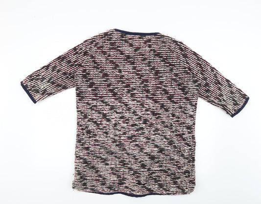 LIBERTINE-LIBERTINE Womens Multicoloured Geometric Cardigan Jumper Size S