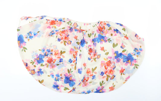 Atmosphere Womens White Floral Basic Blouse Size 10