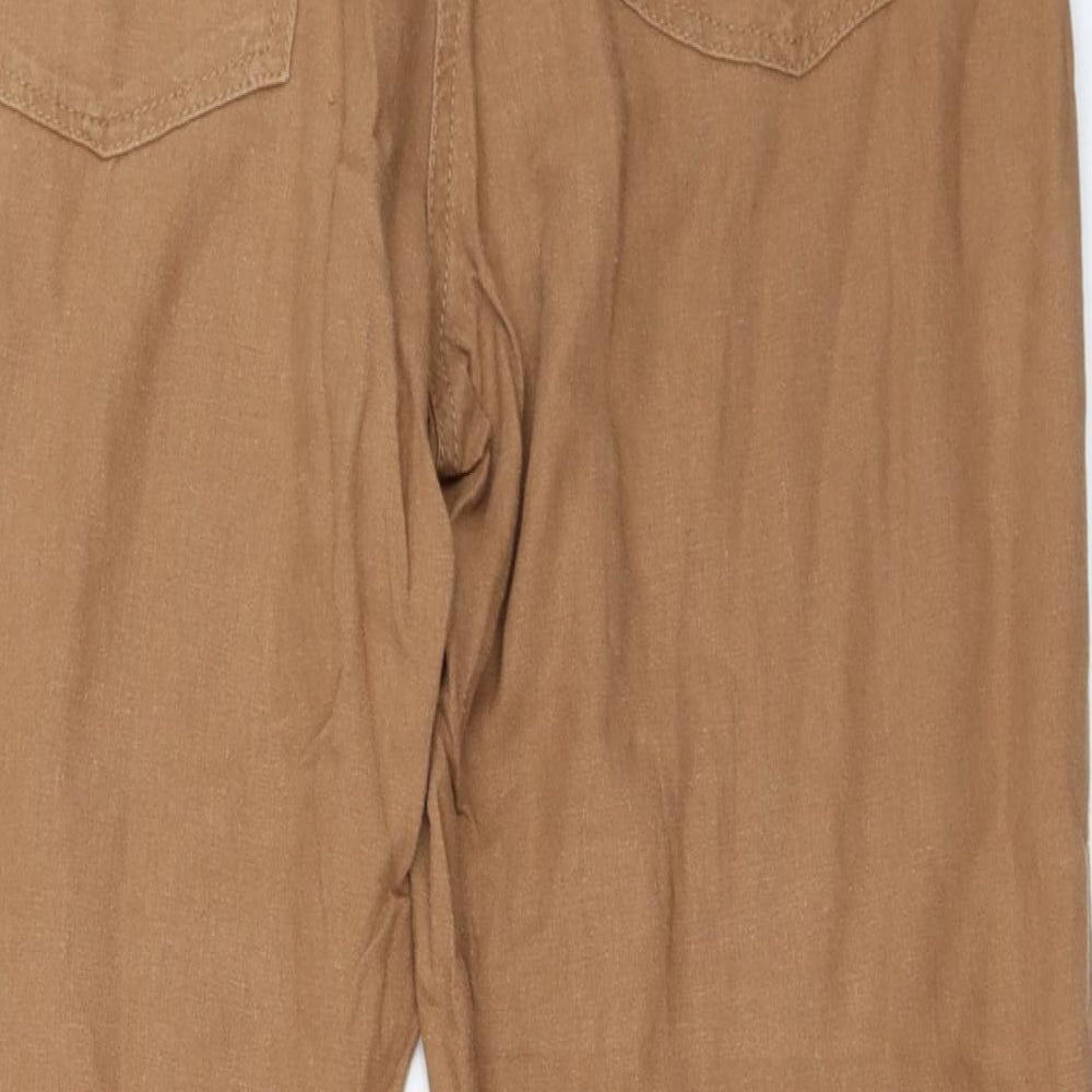 Womens UK Size 14 NEXT Regular Fit Brown Trousers