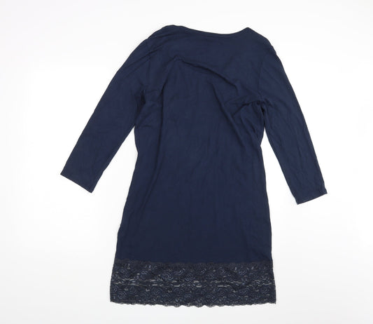 fransa Womens Blue T-Shirt Dress Size L