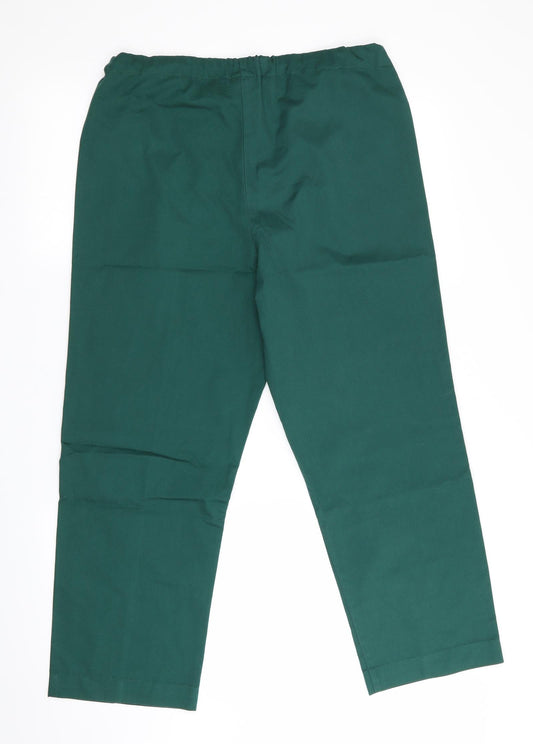 Graham Gardner Womens Green Trousers Size 8 L24 in - Maternity Cropped Workwear