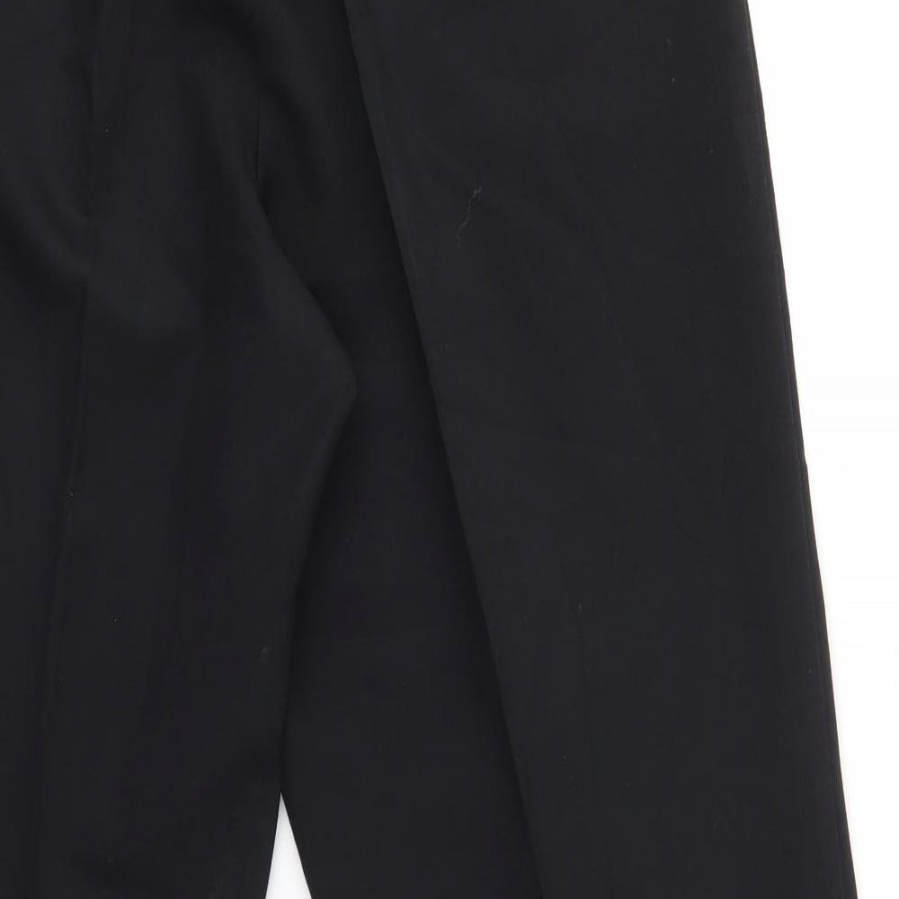Womens UK Size 14 BHS Regular Fit Dress Pants Black Trousers