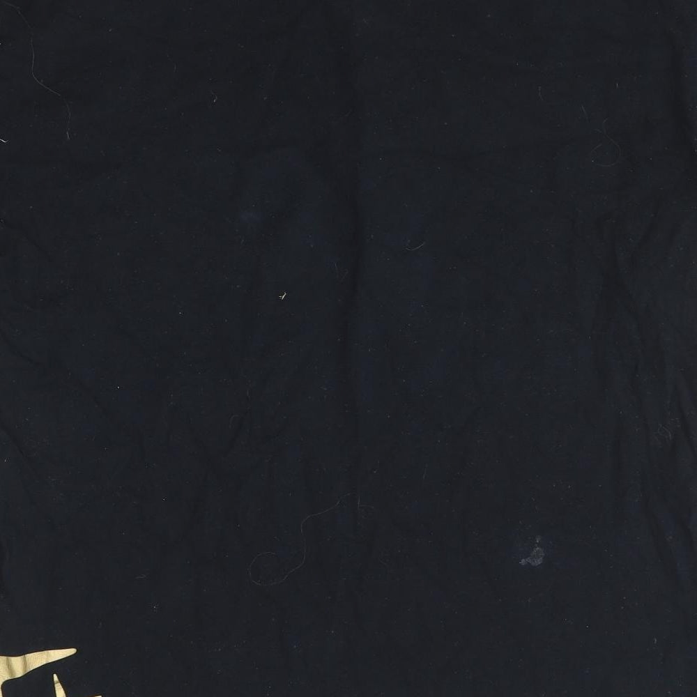 Mens UK Size L Gildan Black T-Shirt