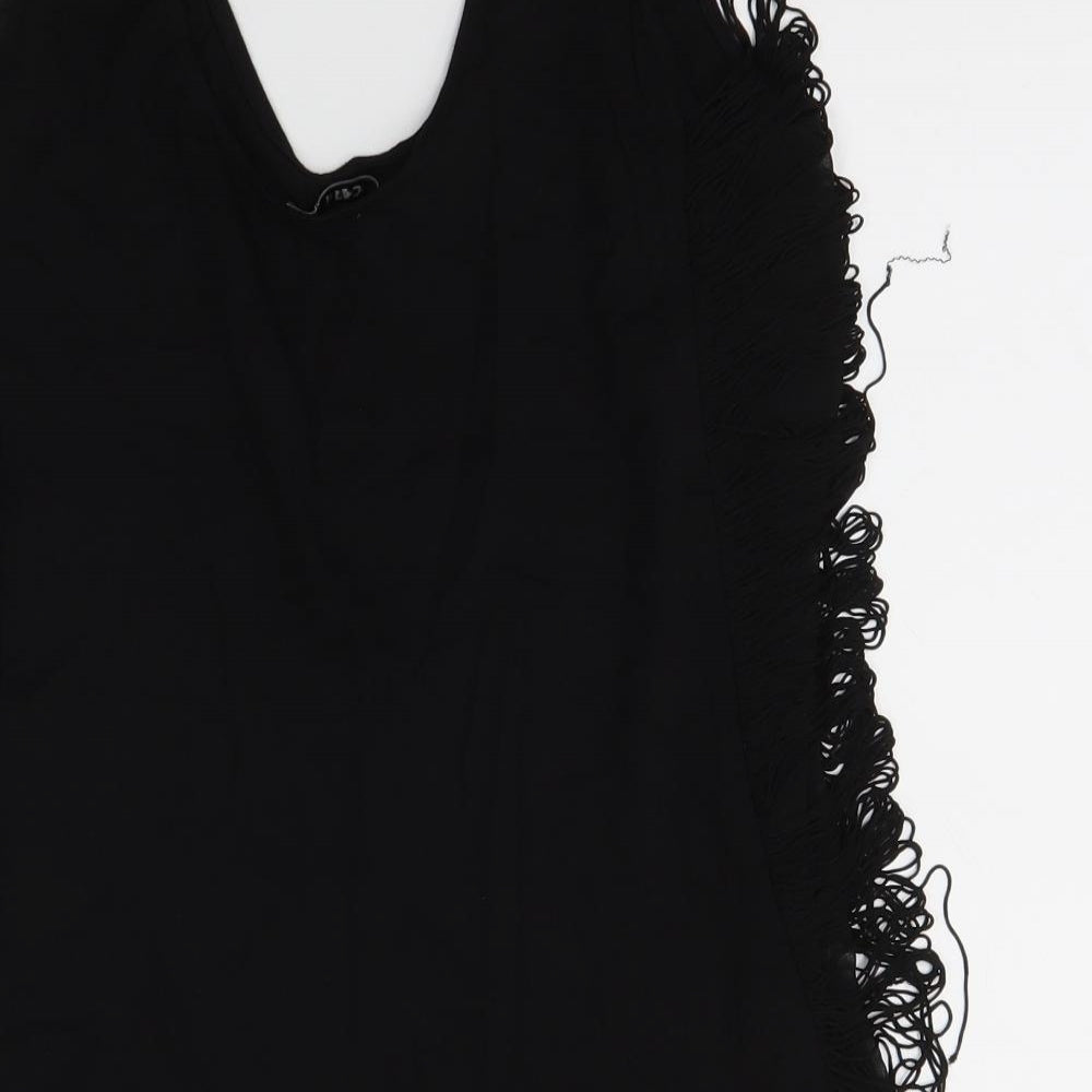 Womens UK Size S Oasis Black Basic Tank