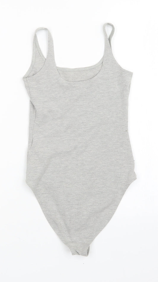 Miss Selfridge Womens Grey   Bodysuit One-Piece Size 4