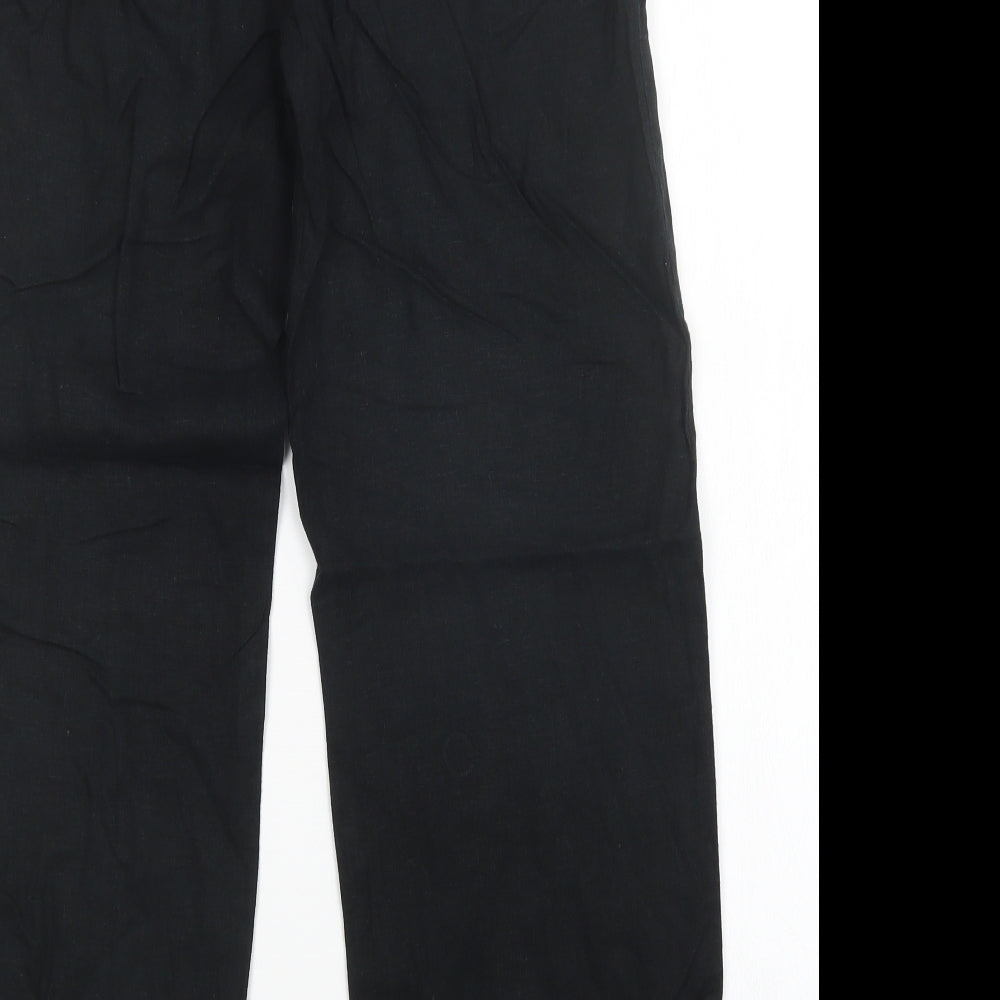 Womens UK Size 10 M&S Regular Fit Black Trousers