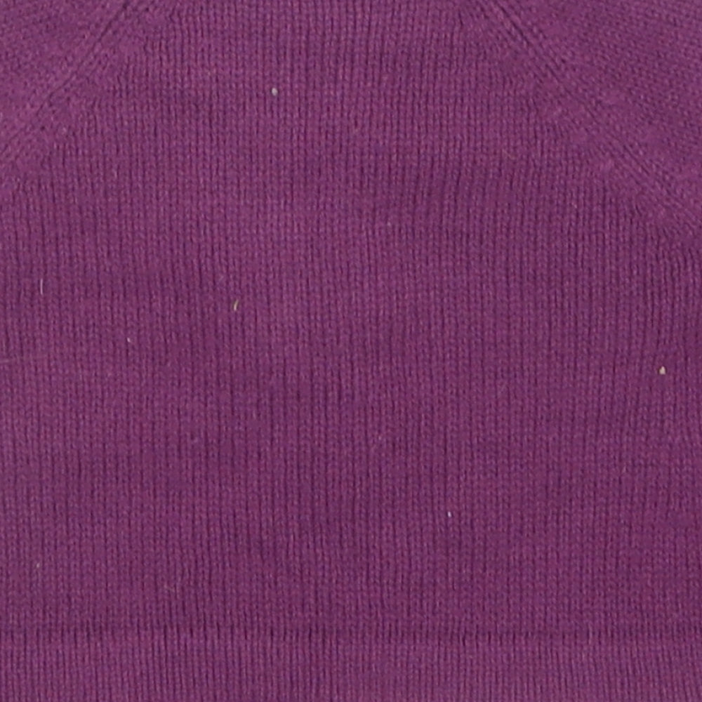 Brand and care label for Cherokee girls’ purple cardigan jumper, size 0-3, months