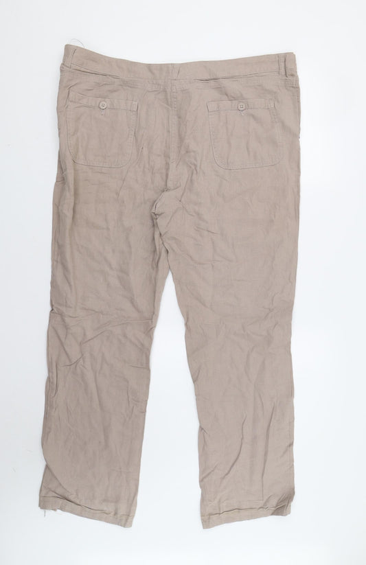 Preworn Womens Beige Trousers Size XL L30 in