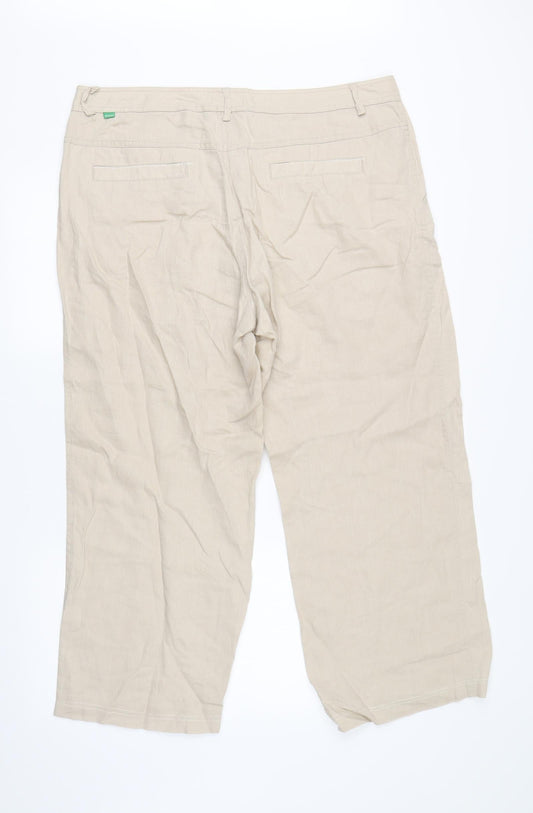 Womens UK Size 38 in Jackpot Regular Fit Beige Trousers