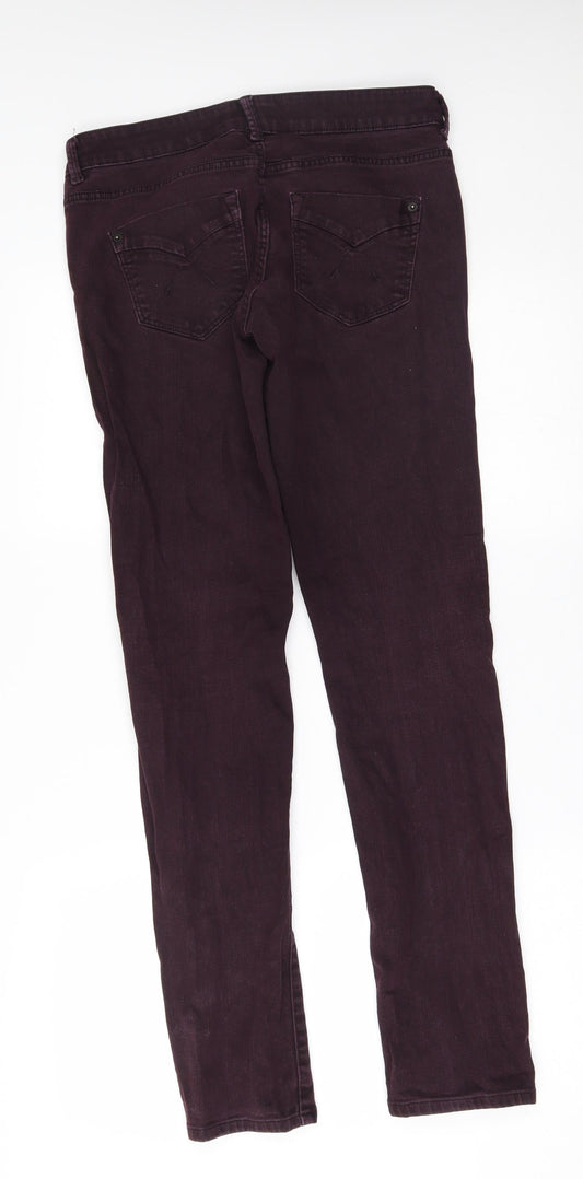 Womens UK Size 30 in Topshop Regular Fit Tapered Red Jeans