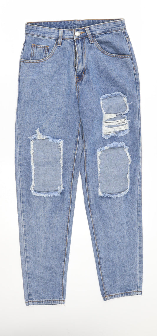 SHEIN Womens Blue Straight Jeans Size XS L27 in