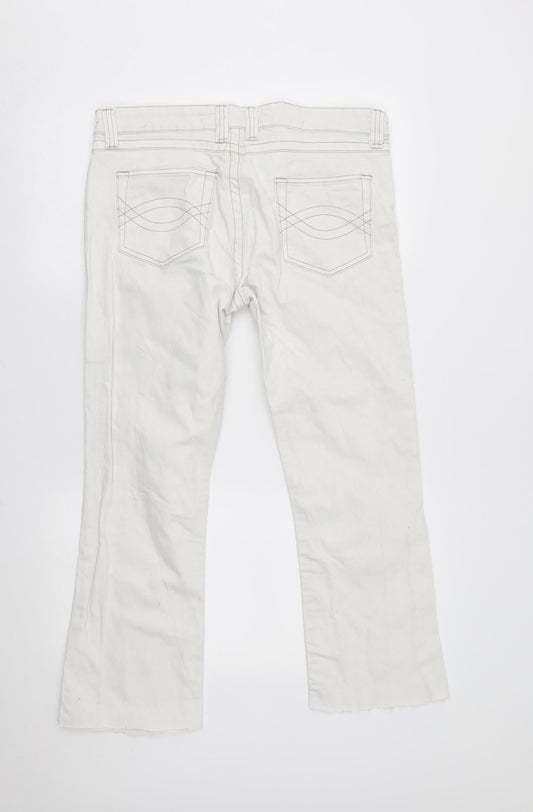 denim co Womens White Straight Jeans Size 12 L25 in