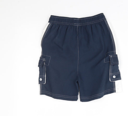 George Boys Blue Cargo Shorts Size 4-5 Years