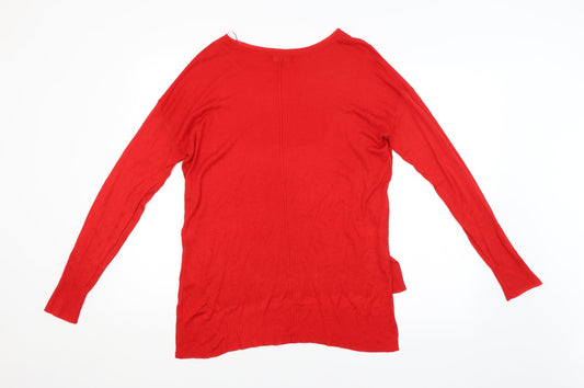 Womens UK Size 10 New Look Red Pullover Jumper