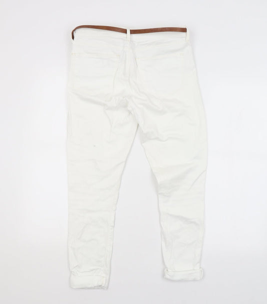 Womens UK Size 30 in Topshop Regular Fit Straight White Jeans